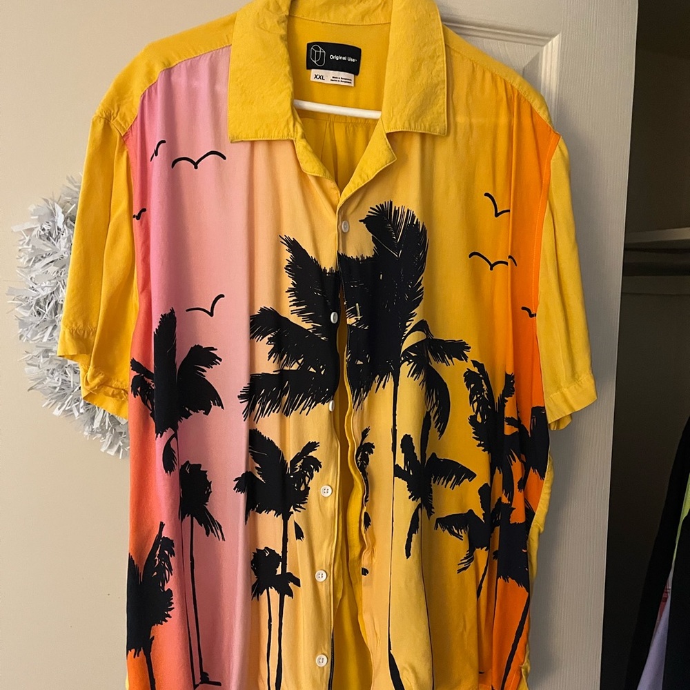 Original Use Multicolor Palm Tree Men's Shirt
